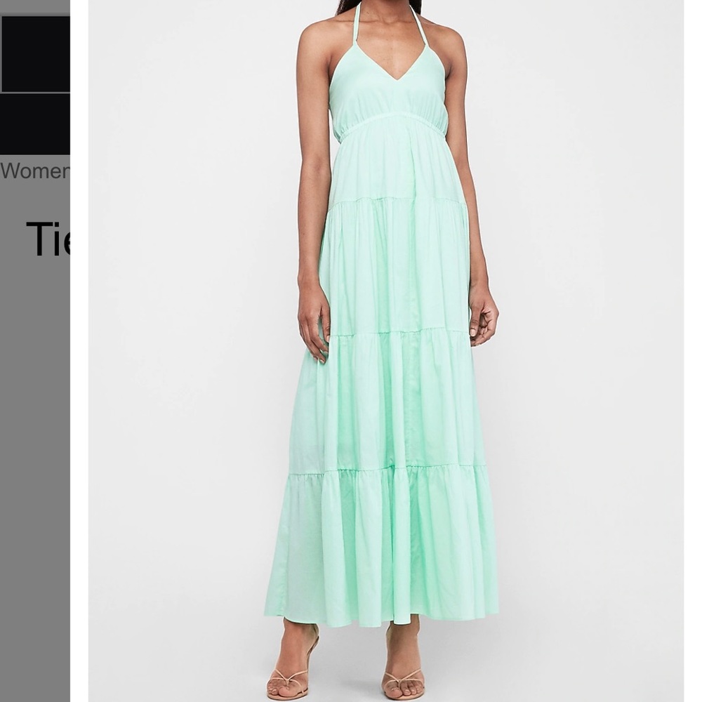 Tiered Halter Maxi Dress